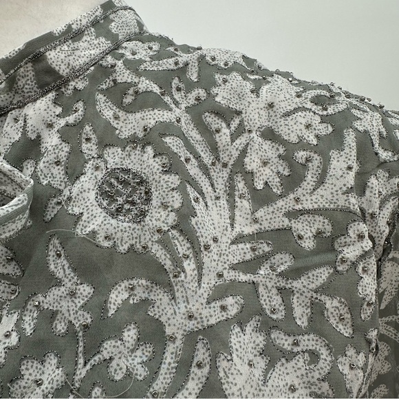 Lucky Brand Beaded Peasant Blouse Sage Green
Women's Size 3X Tassel Tie Boho - Picture 11 of 13